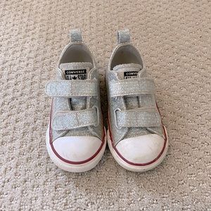Girls Sparkly Converse All Star Shoes- size 6